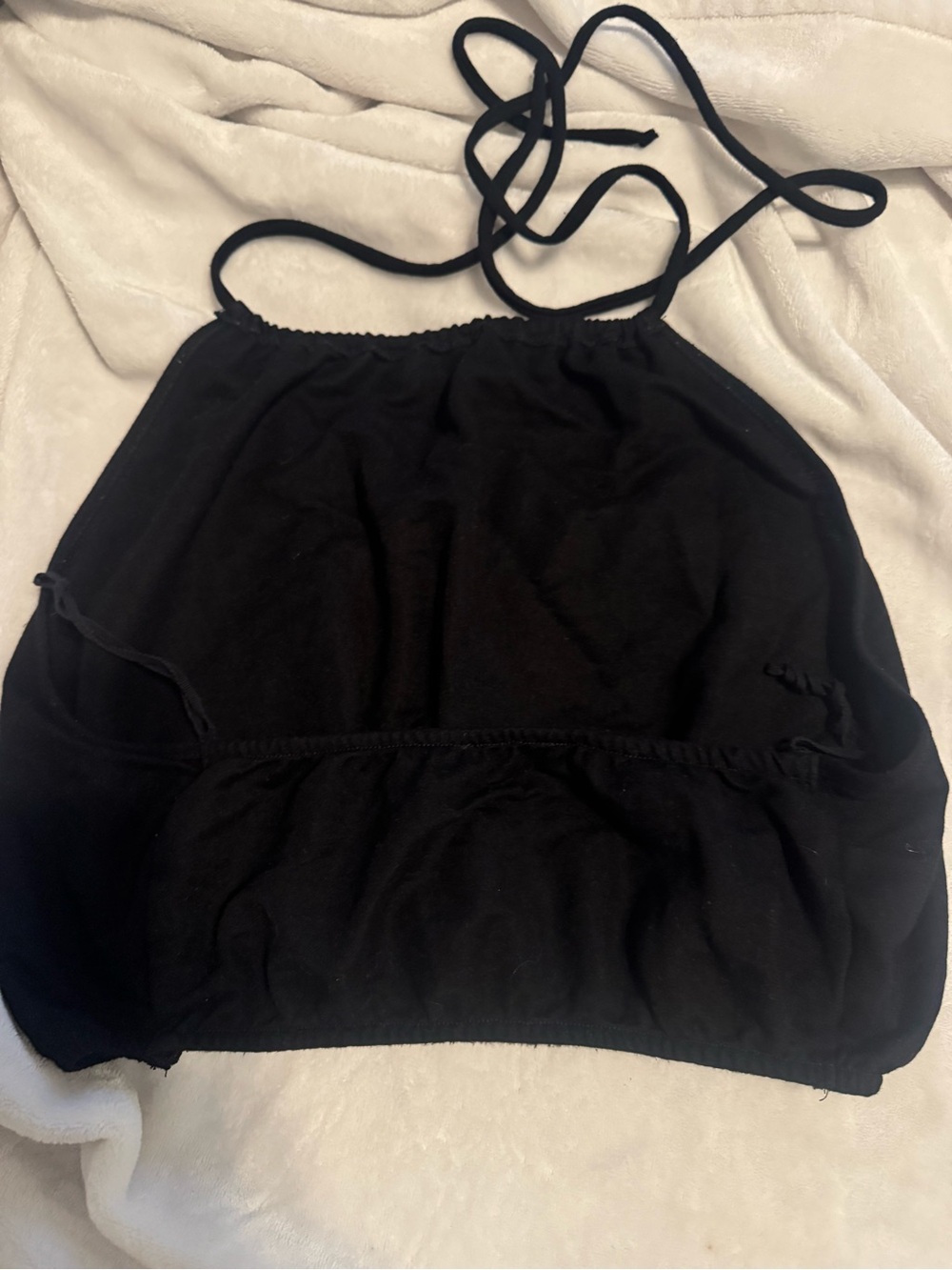 Zara Black Halter Bandeau Crop Top - Picture 3 of 4